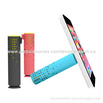 Dual USB Power Bank, Rubber Housing with Suction Cups, 1,800-2,600mAhNew